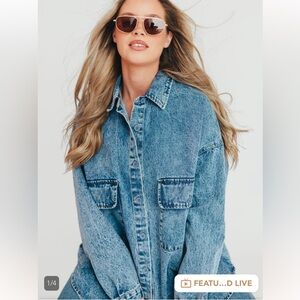 Oversized Blue Denim Jean Jacket